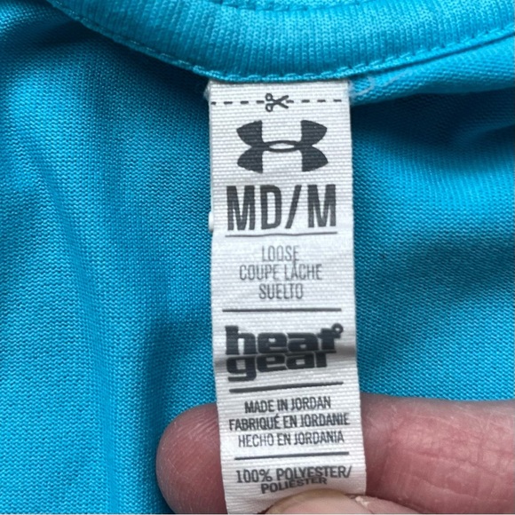 Under Armour HeatGear Women's Blue Loose T Shirt - Size M - VGUC - Polyester - Picture 3 of 6